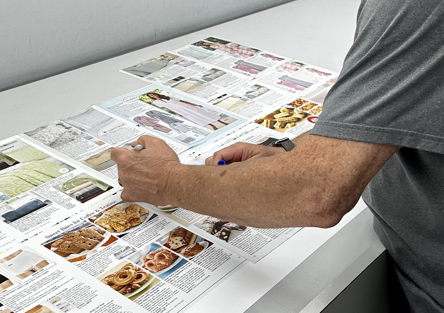 Reviewing catalog proofs at press
